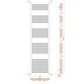 400mm x 1800mm Straight Chrome Electric Pre-Filled Heated Towel Rail Radiator