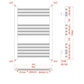 Small 500mm x 700mm Straight Matt Black Electric Pre-Filled Heated Towel Rail Radiator
