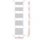 Dual Fuel 450mm x 1800mm Straight Matt Matt Black Heated Towel Rail - (incl. Valves + Electric Heating Kit)