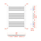 technical drawing radiator 600mm 
