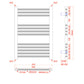 technical drawing radiator 700mm 