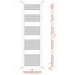 550mm x 1700mm Dual Fuel Chrome Heated Towel Rail Radiator 
