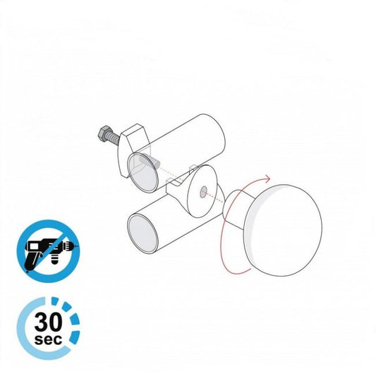 White Extra Hanger for Heated Towel Rail Radiator - Bath Robe Hook Clip (Pair)