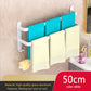 White Wall Mounted Bathroom Towel Rack Storage Organizer - Adjustable Width 30-80cm 