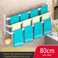 White Wall Mounted Bathroom Towel Rack Storage Organizer - Adjustable Width 30-80cm 