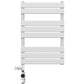 500 x 800mm Flat Panel White Dual Fuel Panel Towel Rail Radiator 
