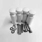 Small Dual Fuel 300mm x 900mm Straight White Heated Towel Rail - (incl. Valves + Electric Heating Kit)