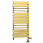 500 x 1000mm Dual Fuel Designer Flat Gold Towel Rail Radiator with Towel Holders 