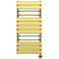 500 mm Wide  x 1000 mm High Designer Flat Gold Electric Heated Towel Rail Radiator With Towel Holders