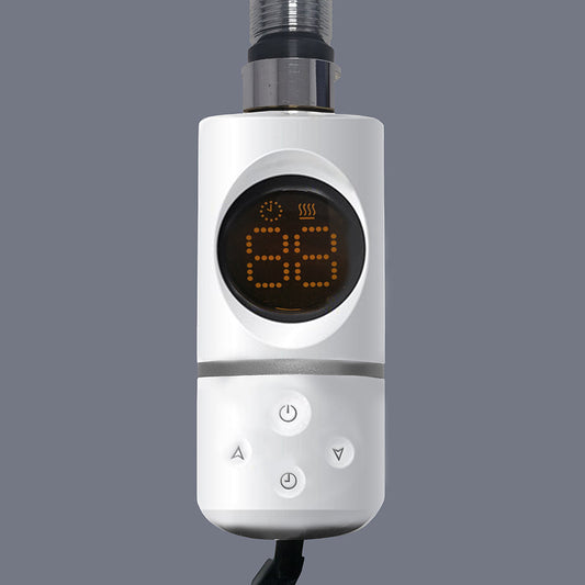 White AF Type Thermostatic Electric Heating Immersion Element for Towel Rail