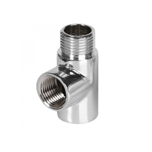 15mm Chrome T Piece Connector for Dual Fuel Kits