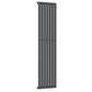 Designer 420mm x 1600mm Anthracite Gray Vertical Single Column Radiator, 2373 BTU