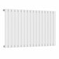 Designer 1020mm x 600mm White Horizontal Single Column Radiator, 2370 BTU