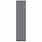 Designer 376mm x 1600mm Anthracite Gray Vertical Single Flat Panel Radiator, 2131 BTU