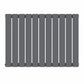 Designer 832mm x 600mm Anthracite Gray Horizontal Single Flat Panel Radiator, 1964 BTU