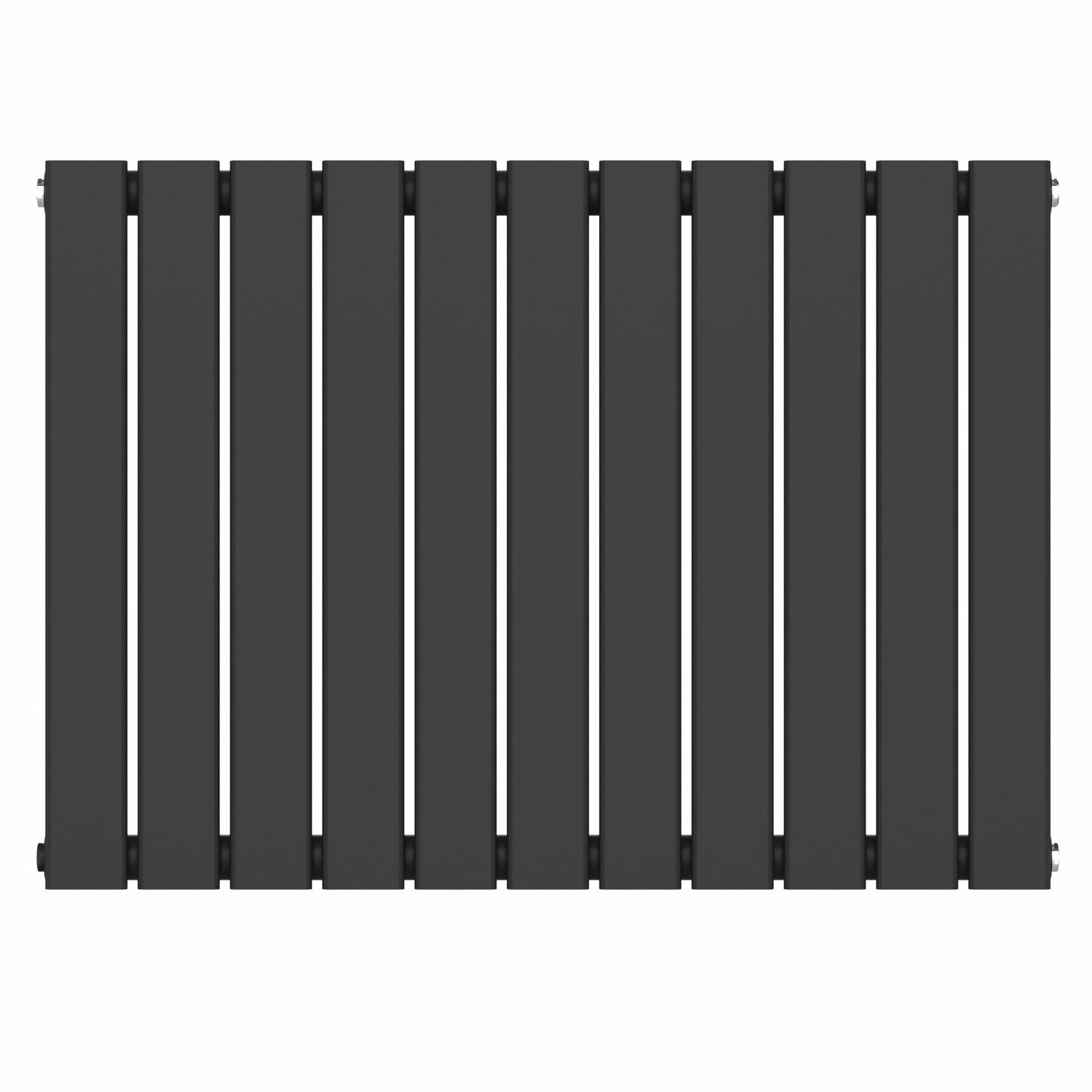 Designer 832mm x 600mm Black Horizontal Single Flat Panel Radiator, 1964 BTU