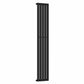 Designer 300mm x 1600mm Black Vertical Single Column Radiator, 1695 BTU