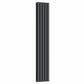 Designer 300mm x 1600mm Anthracite Gray Vertical Double Column Radiator, 3291 BTU