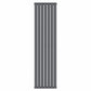 Designer 420mm x 1600mm Anthracite Gray Vertical Double Column Radiator, 4607 BTU