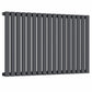 Designer 1020mm x 600mm Anthracite Gray Horizontal Single Column Radiator, 2370 BTU