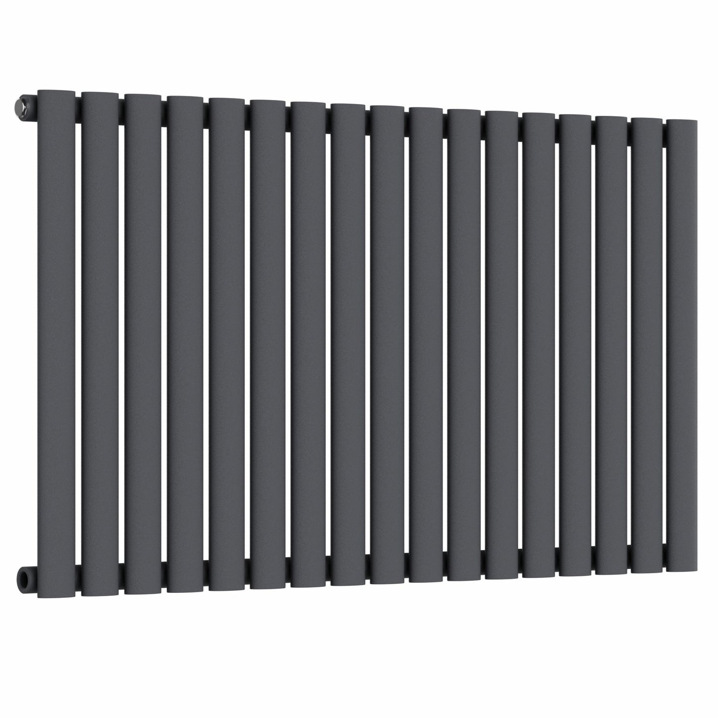 Designer 1020mm x 600mm Anthracite Gray Horizontal Single Column Radiator, 2370 BTU