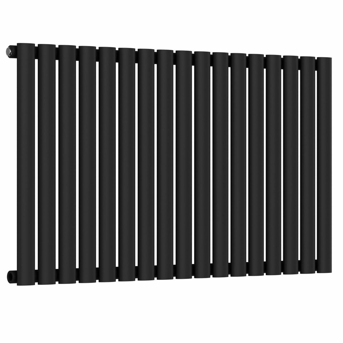 Designer 1020mm x 600mm Black Horizontal Single Column Radiator, 2370 BTU