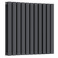 Designer 660mm x 600mm Anthracite Gray Horizontal Double Column Radiator, 2851 BTU