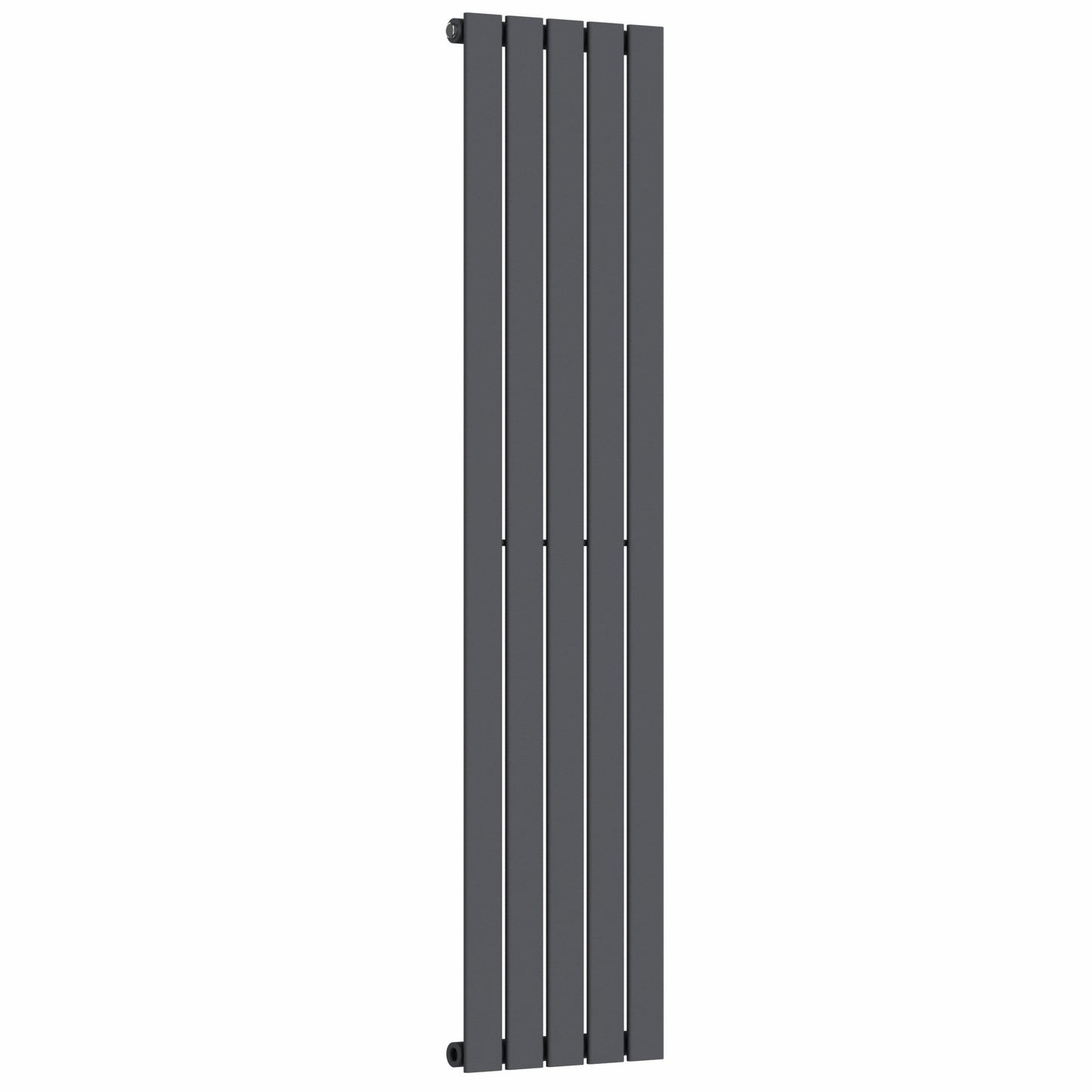 Designer 376mm x 1600mm Anthracite Gray Vertical Single Flat Panel Radiator, 2131 BTU