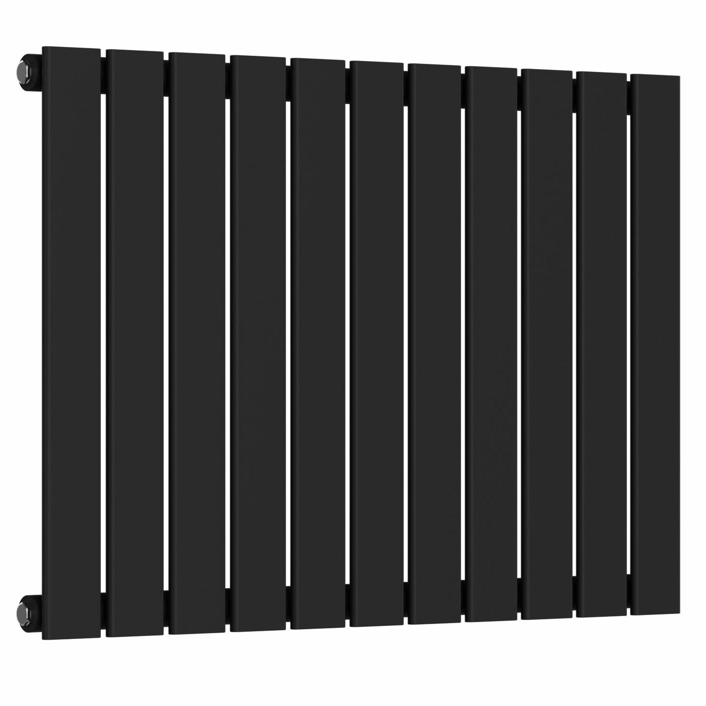 Designer 832mm x 600mm Black Horizontal Single Flat Panel Radiator, 1964 BTU