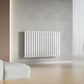 Designer 1020mm x 600mm White Horizontal Single Column Radiator, 2370 BTU