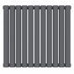 Designer 660mm x 600mm Anthracite Gray Horizontal Double Column Radiator, 2851 BTU