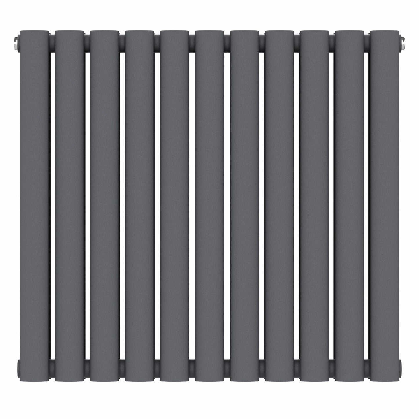 Designer 660mm x 600mm Anthracite Gray Horizontal Double Column Radiator, 2851 BTU