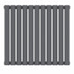 Designer 660mm x 600mm Anthracite Gray Horizontal Single Column Radiator, 1535 BTU