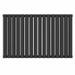 Designer 960mm x 600mm Black Horizontal Double Column Radiator, 4147 BTU