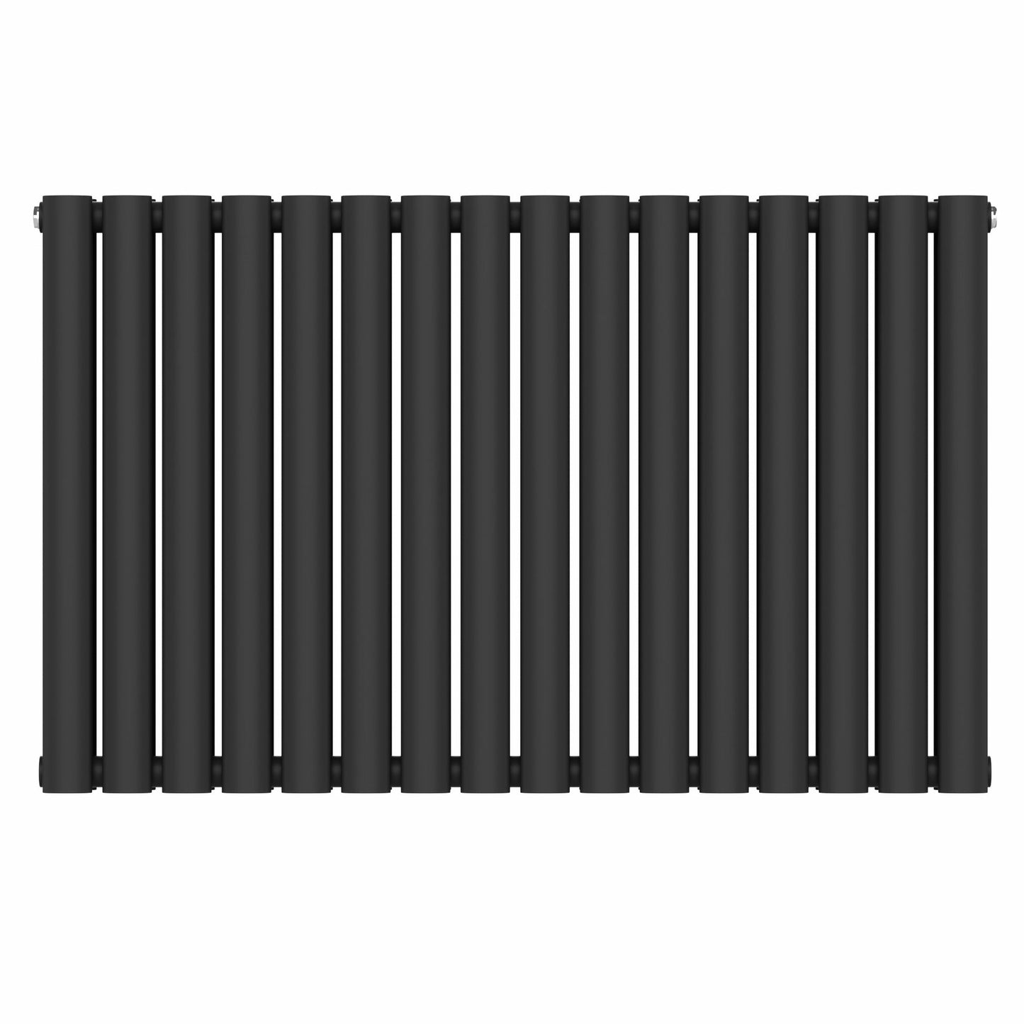 Designer 960mm x 600mm Black Horizontal Double Column Radiator, 4147 BTU