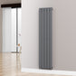 Designer 376mm x 1600mm Anthracite Gray Vertical Single Flat Panel Radiator, 2131 BTU