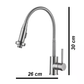 Stainless Steel Kitchen Faucet 360 Flexible Pull Out Hose Dual Spray Chrome Tap Mixer Model KPY-30209