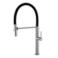 Stainless Steel Kitchen Faucet 360 Flexible Bendable Swivel Dual Spray Chrome Tap Mixer Black Hose Model KPY-3133