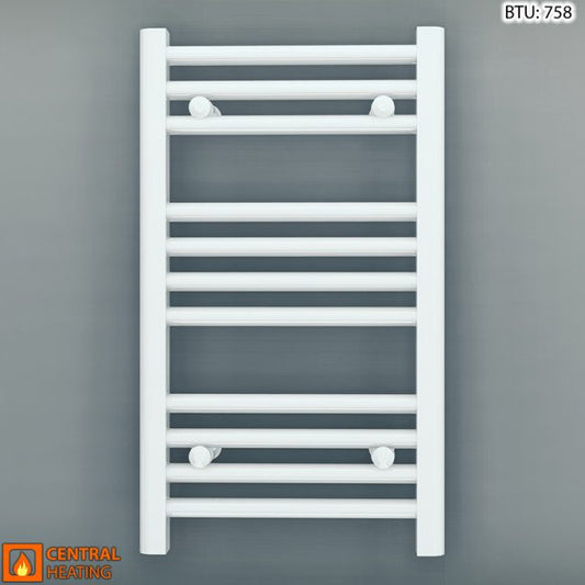 White Heated Towel Rail Radiator 300mm x 600mm Straight