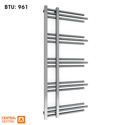 Chrome Heated Towel Rail Radiator 500mm x 1200mm Straight Sydney Designer