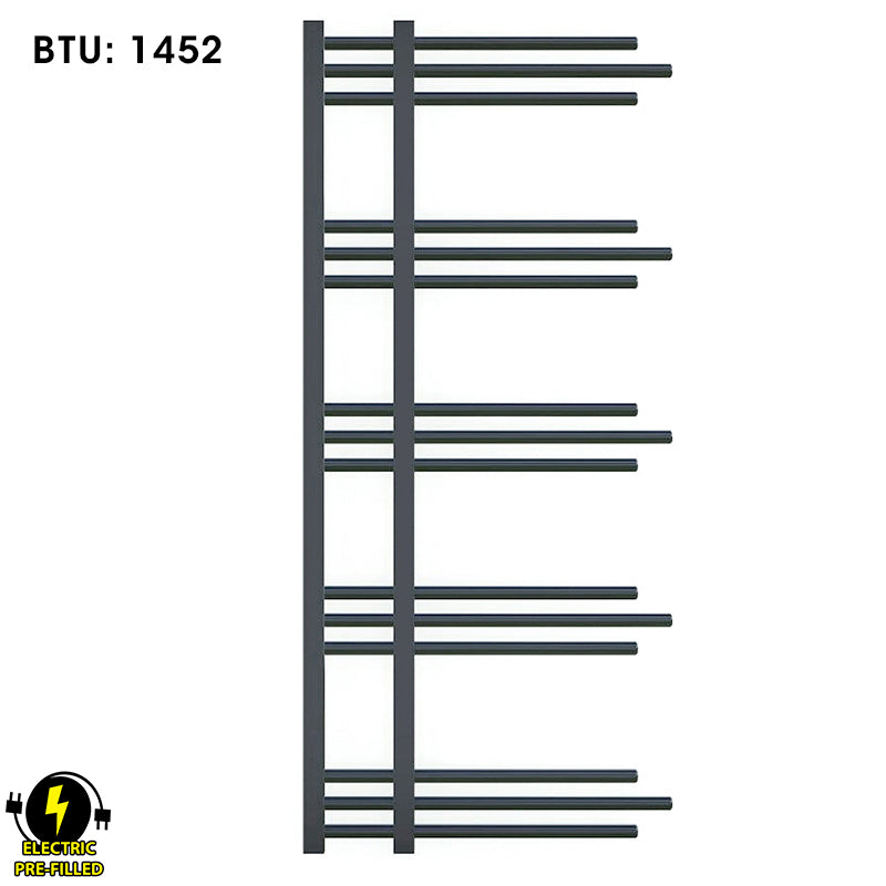 Anthracite Grey Electric Heated Towel Rail Radiator 500mm x 1200mm Straight Sydney Designer