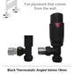 Matt Black Heated Towel Rail Radiator 450mm x 900mm Straight 