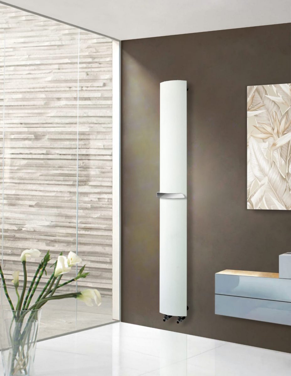 White Accuro Korle Aluminium Designer Radiator 1800 mm High - 280mm Wide