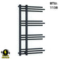 Matt Black Electric Heated Towel Rail Radiator 500mm x 900mm Straight Sydney Designer