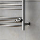 490 x 680mm Wide Chrome Heated Towel Rail Radiator Top Shelf & Two Towel Holder OSLO For Bathroom & Kitchen