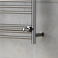 490 x 680mm Wide Chrome Electric Towel Rail Radiator Top Shelf & Two Towel Holder OSLO For Bathroom & Kitchen