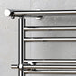 490 x 680mm Wide Chrome Heated Towel Rail Radiator Top Shelf & Two Towel Holder OSLO For Bathroom & Kitchen