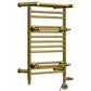 490mm Wide  x 680mm High Dual Fuel Gold Towel Radiator Top Shelf & Two Towel Holder OSLO