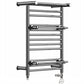 490 x 680mm Dual Fuel Chrome Towel Rail Radiator Top Shelf & Two Towel Holder OSLO For Bathroom & Kitchen