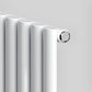 Designer 1020mm x 600mm White Horizontal Single Column Radiator, 2370 BTU